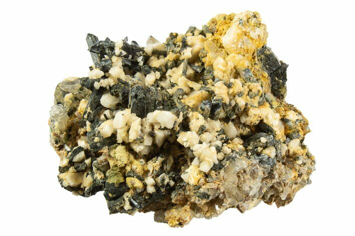 Aegirine and Smoky Quartz Crystals with Feldspar - Malawi #326659